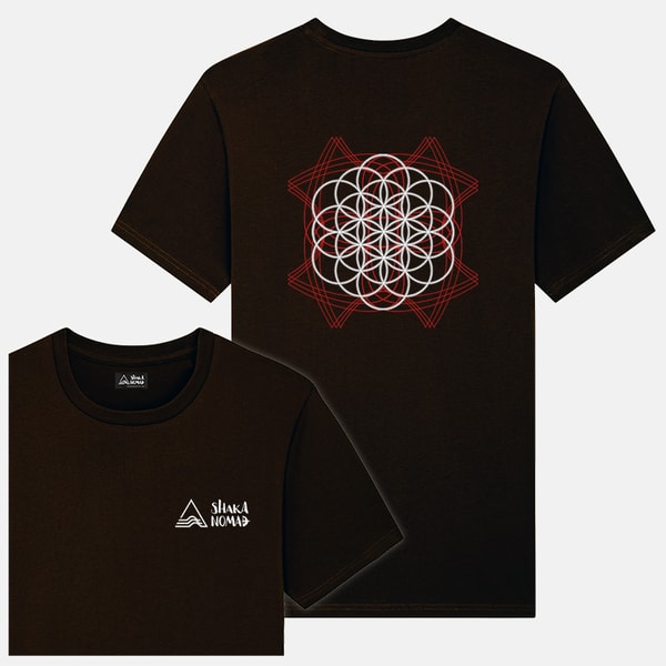 Sacred Geometry: Black Unisex Cotton T-Shirt