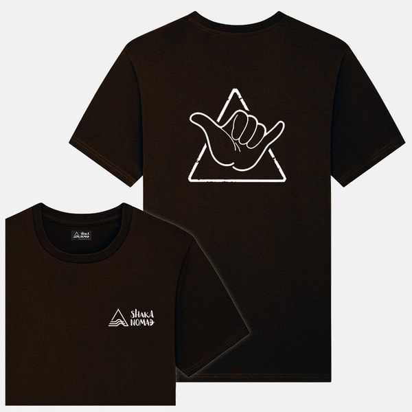 Shaka Tee: Black Unisex Cotton T-Shirt