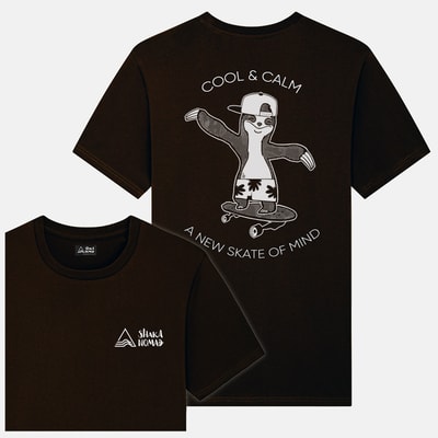 Skate of Mind: Black Unisex Cotton T-shirt