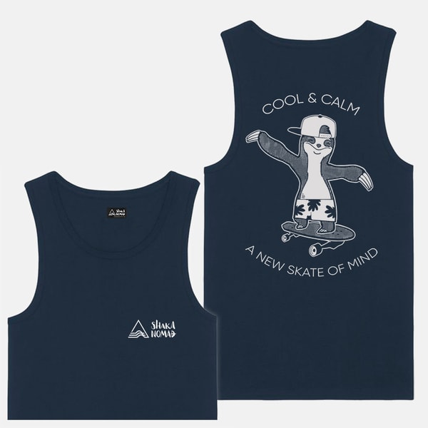 Skate of Mind: French Navy Men’s tank top