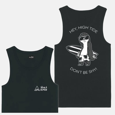 Sloth the Surfer: Black Men’s Tank Top