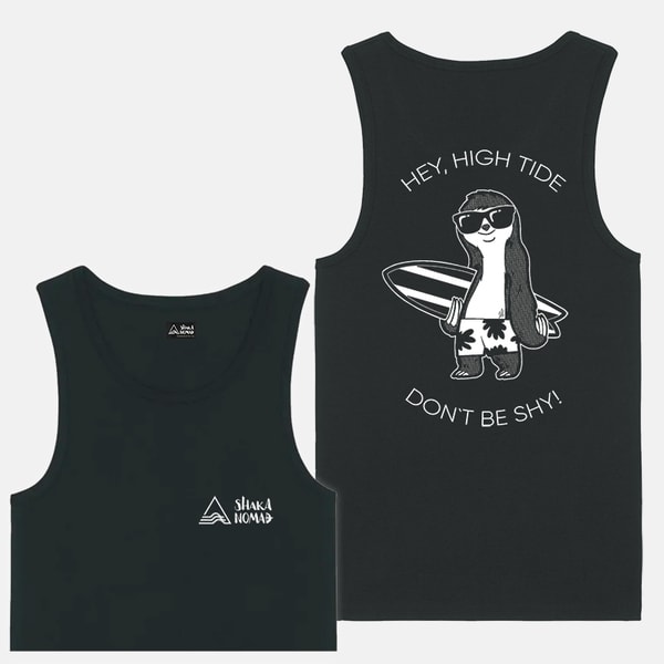 Sloth the Surfer: Black Men’s Tank Top