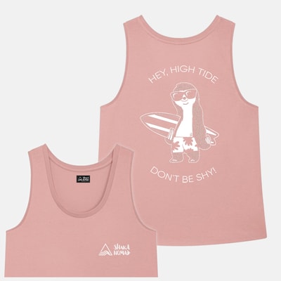 Sloth the Surfer: Pink Women's Sleeveless T-shirt
