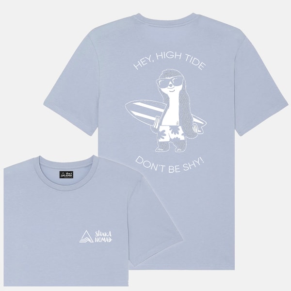 Sloth the Surfer: Serene Blue Unisex Tee